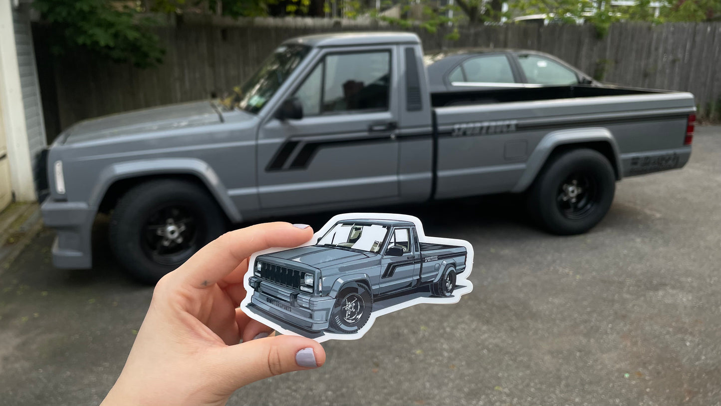 Jeep Comanche Sticker, John Sharkey