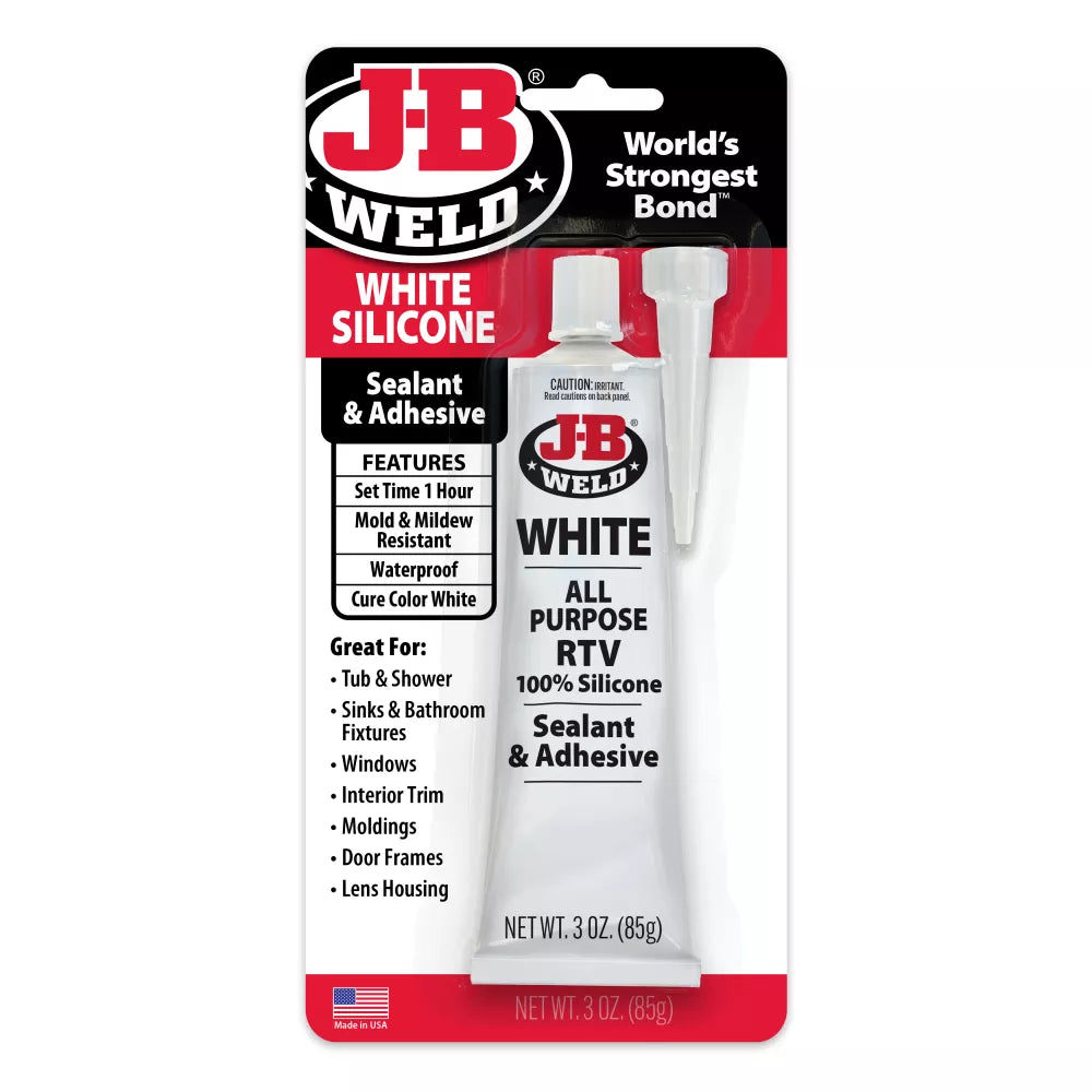 White Silicone Sealant & Adhesive 3oz